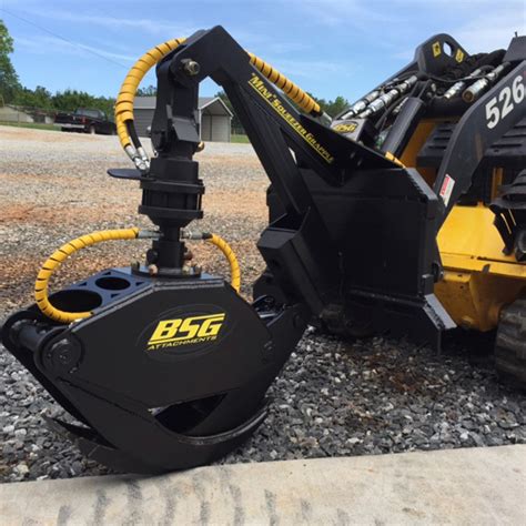 rotating grapple attachment skid steer|rotating log grapple.